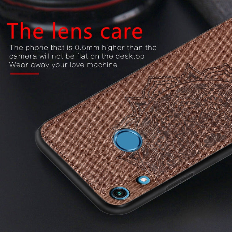 Embossed Mandala Pattern Magnetic PC + TPU + Fabric Shockproof Case for Huawei Honor 8A Pro