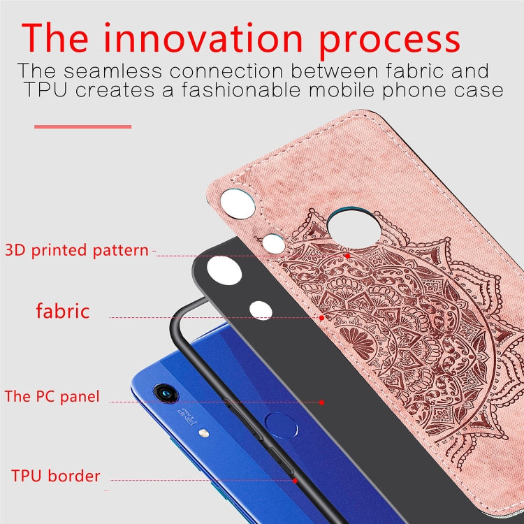 Embossed Mandala Pattern Magnetic PC + TPU + Fabric Shockproof Case for Huawei Honor 8A Pro