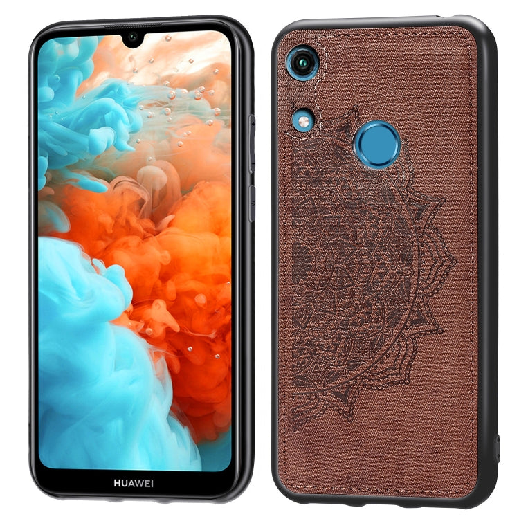 Embossed Mandala Pattern Magnetic PC + TPU + Fabric Shockproof Case for Huawei Honor 8A Pro