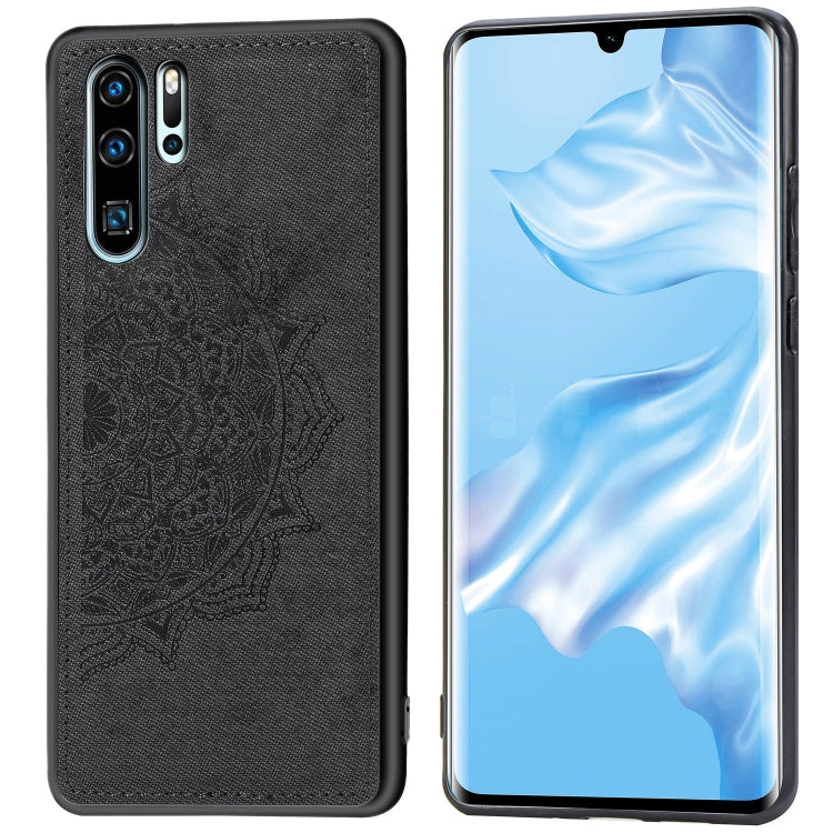 Embossed Mandala Pattern Magnetic PC + TPU + Fabric Shockproof Case for Huawei P30 Pro