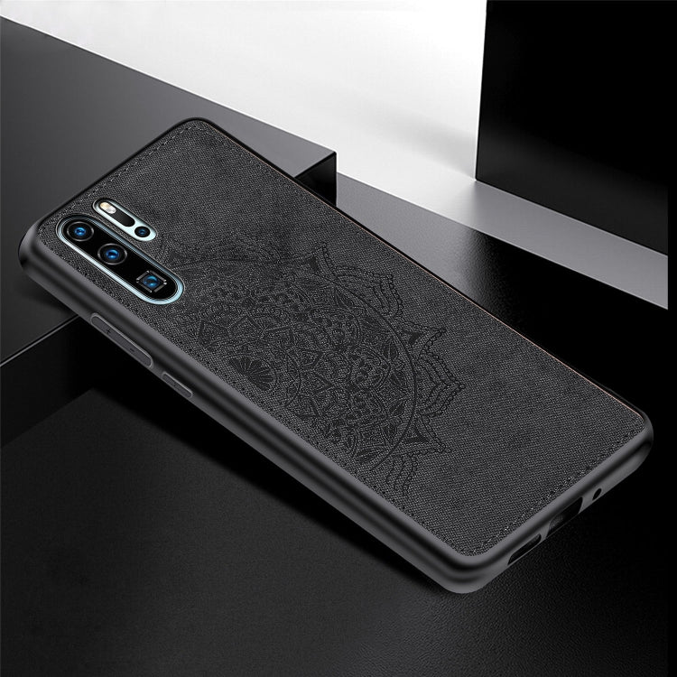 Embossed Mandala Pattern Magnetic PC + TPU + Fabric Shockproof Case for Huawei P30 Pro