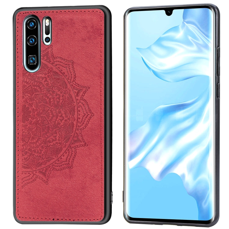 Embossed Mandala Pattern Magnetic PC + TPU + Fabric Shockproof Case for Huawei P30 Pro