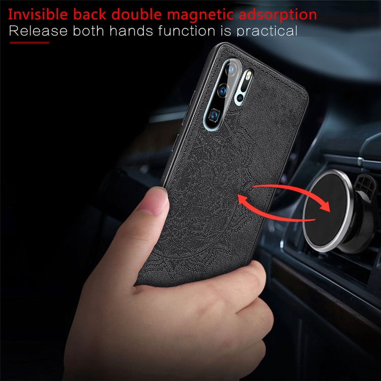 Embossed Mandala Pattern Magnetic PC + TPU + Fabric Shockproof Case for Huawei P30 Pro