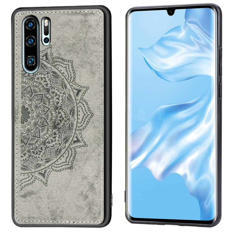Embossed Mandala Pattern Magnetic PC + TPU + Fabric Shockproof Case for Huawei P30 Pro