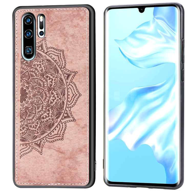 Embossed Mandala Pattern Magnetic PC + TPU + Fabric Shockproof Case for Huawei P30 Pro