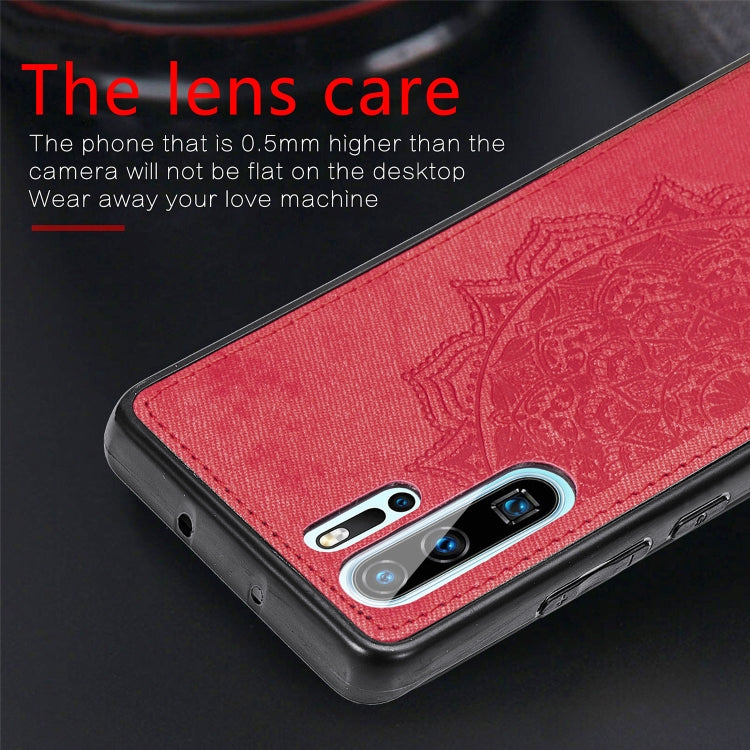Embossed Mandala Pattern Magnetic PC + TPU + Fabric Shockproof Case for Huawei P30 Pro
