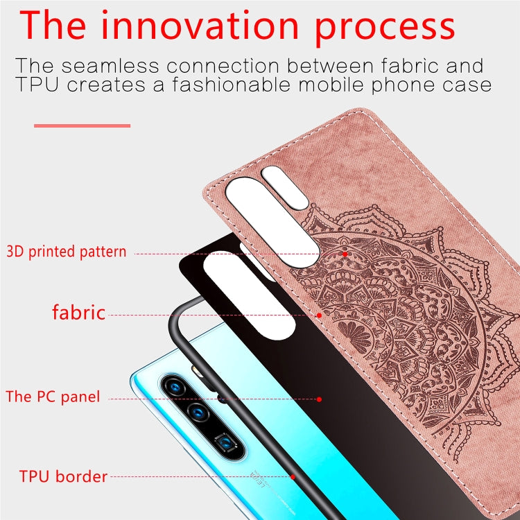 Embossed Mandala Pattern Magnetic PC + TPU + Fabric Shockproof Case for Huawei P30 Pro