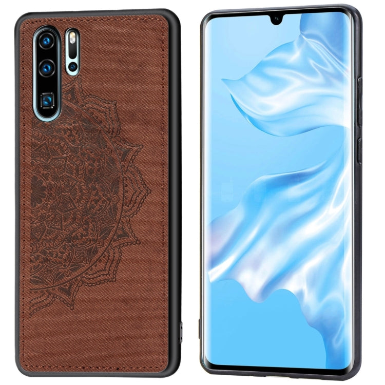 Embossed Mandala Pattern Magnetic PC + TPU + Fabric Shockproof Case for Huawei P30 Pro