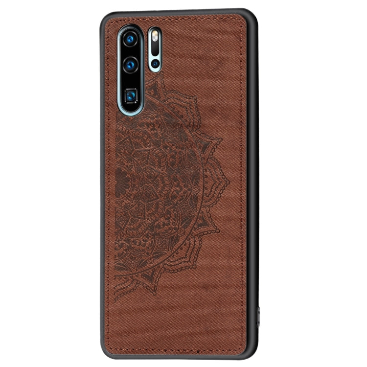 Embossed Mandala Pattern Magnetic PC + TPU + Fabric Shockproof Case for Huawei P30 Pro