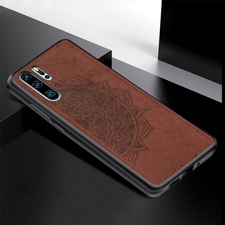 Embossed Mandala Pattern Magnetic PC + TPU + Fabric Shockproof Case for Huawei P30 Pro