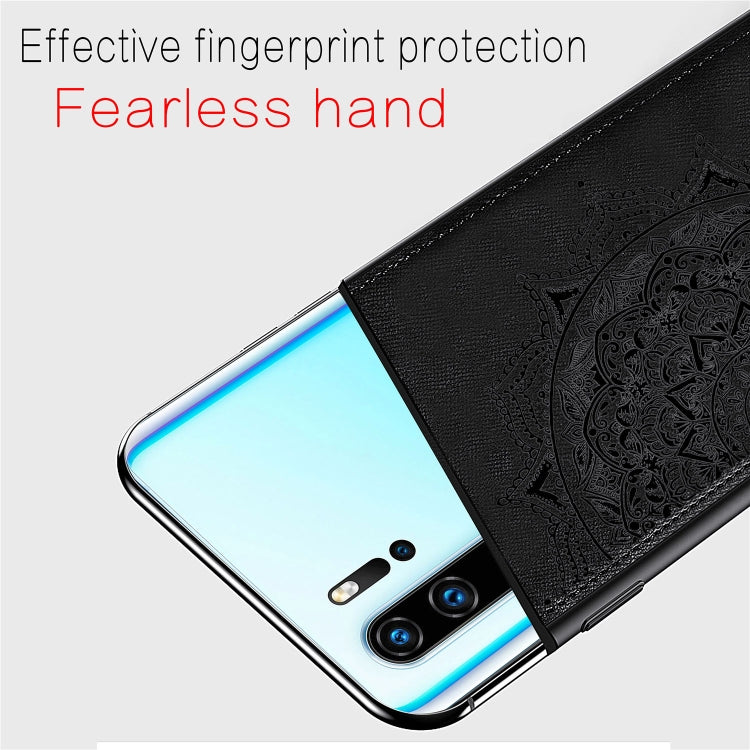 Embossed Mandala Pattern Magnetic PC + TPU + Fabric Shockproof Case for Huawei P30 Pro