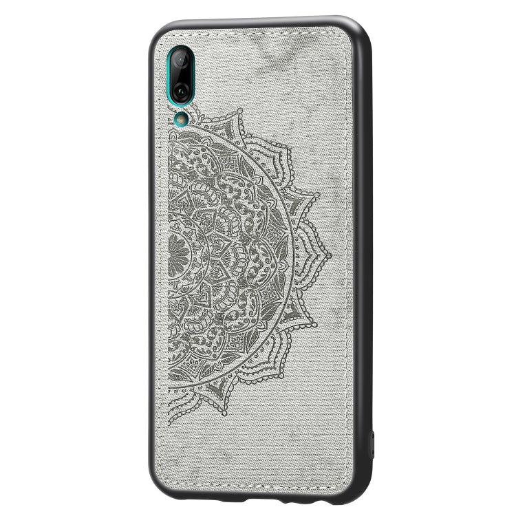 Embossed Mandala Pattern Magnetic PC + TPU + Fabric Shockproof Case for Huawei Y7 (2019) without Fingerprint Hole
