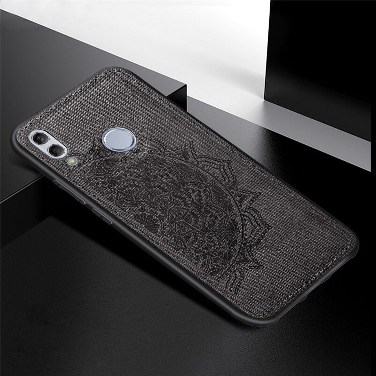 Embossed Mandala Pattern Magnetic PC + TPU + Fabric Shockproof Case for Huawei Honor 10 Lite