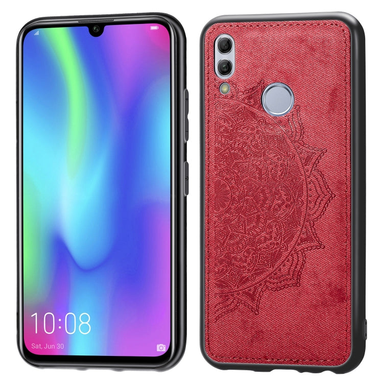 Embossed Mandala Pattern Magnetic PC + TPU + Fabric Shockproof Case for Huawei Honor 10 Lite