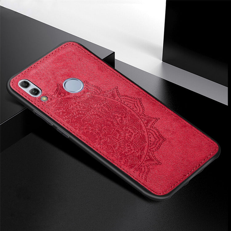 Embossed Mandala Pattern Magnetic PC + TPU + Fabric Shockproof Case for Huawei Honor 10 Lite