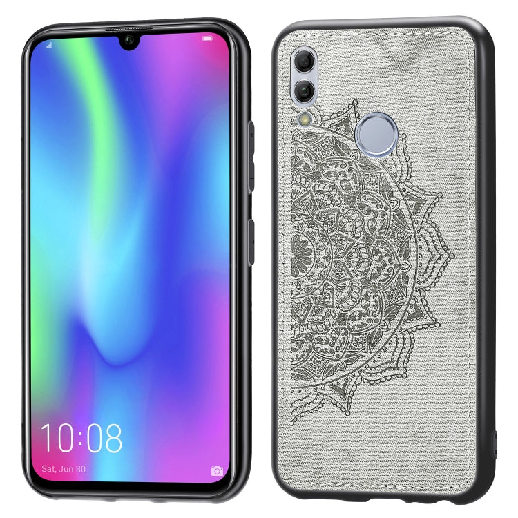 Embossed Mandala Pattern Magnetic PC + TPU + Fabric Shockproof Case for Huawei Honor 10 Lite