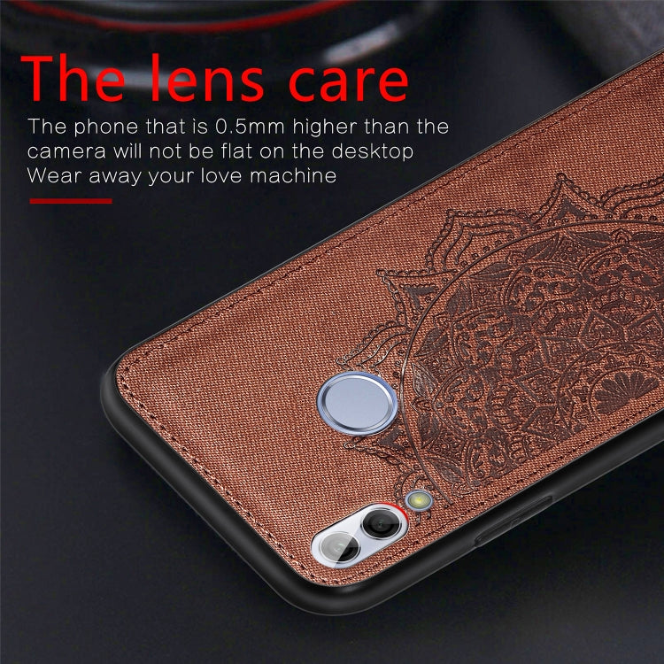Embossed Mandala Pattern Magnetic PC + TPU + Fabric Shockproof Case for Huawei Honor 10 Lite