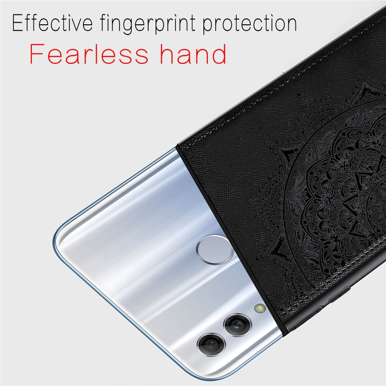 Embossed Mandala Pattern Magnetic PC + TPU + Fabric Shockproof Case for Huawei Honor 10 Lite