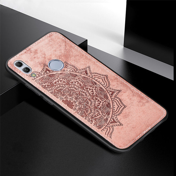 Embossed Mandala Pattern Magnetic PC + TPU + Fabric Shockproof Case for Huawei Honor 10 Lite