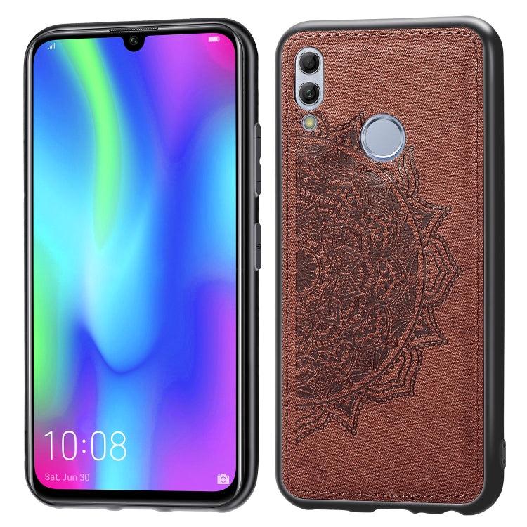 Embossed Mandala Pattern Magnetic PC + TPU + Fabric Shockproof Case for Huawei Honor 10 Lite