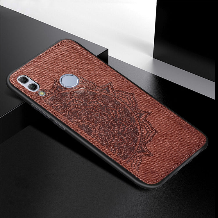 Embossed Mandala Pattern Magnetic PC + TPU + Fabric Shockproof Case for Huawei Honor 10 Lite