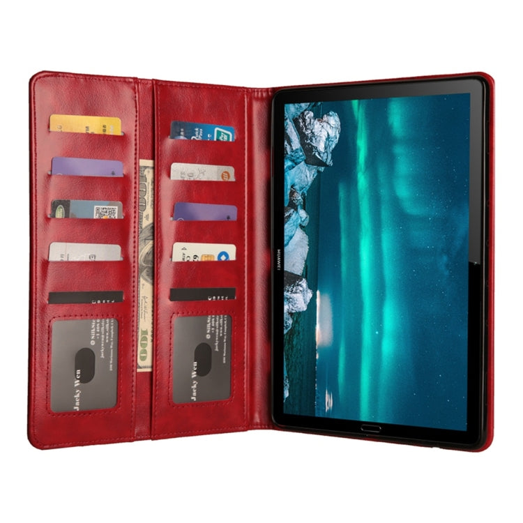 Horizontal Flip Leather Case for Huawei Mediapad M6 10.8, with Double Card Slots & Pen Slots & Holder & Wallet & Photo Frame