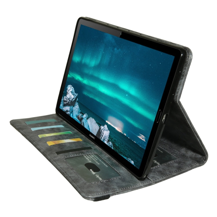 Horizontal Flip Leather Case for Huawei Mediapad M6 10.8, with Double Card Slots & Pen Slots & Holder & Wallet & Photo Frame