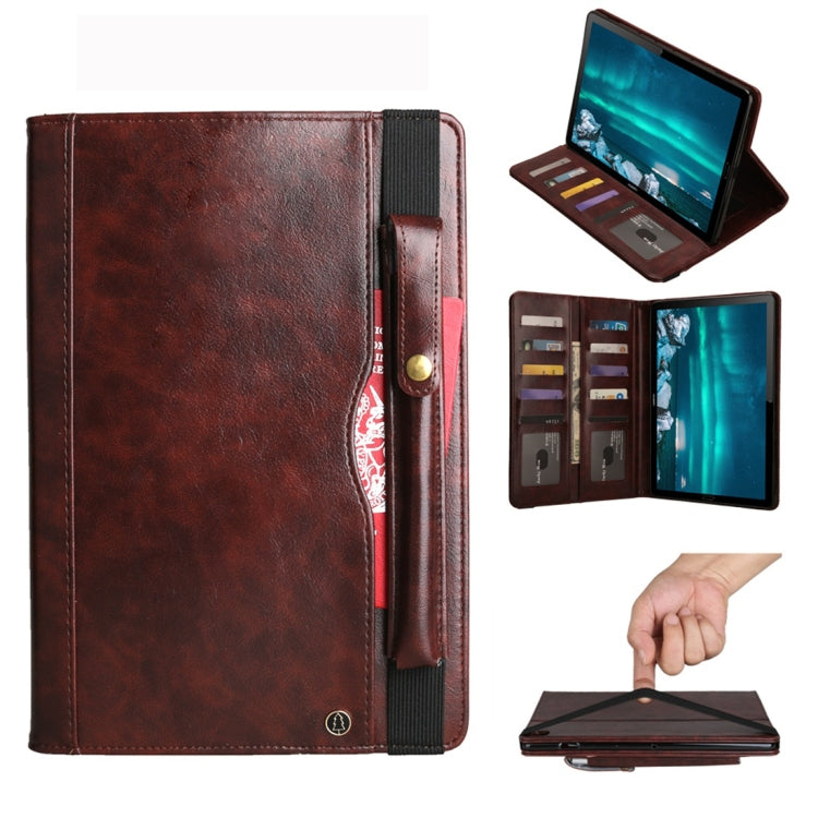 Horizontal Flip Leather Case for Huawei Mediapad M6 10.8, with Double Card Slots & Pen Slots & Holder & Wallet & Photo Frame