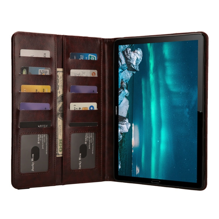 Horizontal Flip Leather Case for Huawei Mediapad M6 10.8, with Double Card Slots & Pen Slots & Holder & Wallet & Photo Frame