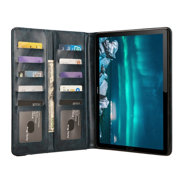 Horizontal Flip Leather Case for Huawei Mediapad M6 10.8, with Double Card Slots & Pen Slots & Holder & Wallet & Photo Frame