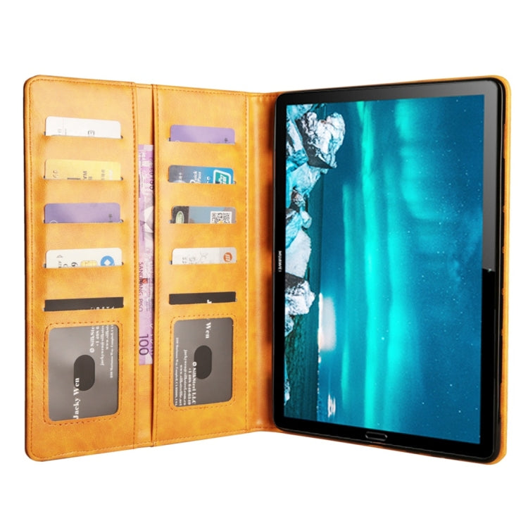 Horizontal Flip Leather Case for Huawei Mediapad M6 10.8, with Double Card Slots & Pen Slots & Holder & Wallet & Photo Frame