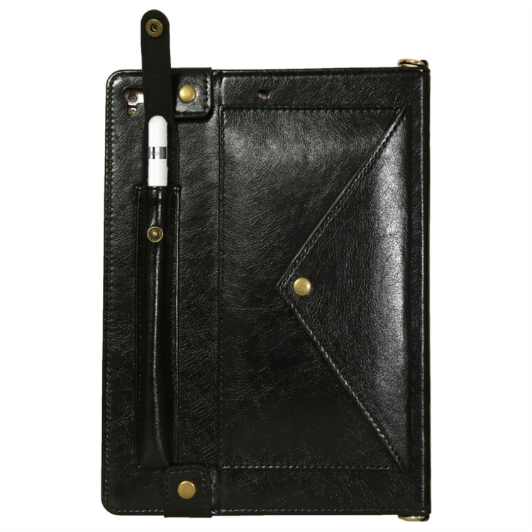 Envelope Horizontal Flip Leather Case for iPad 9.7 inch (2018) & (2017) / Air / Air 2 / Pro 9.7 inch, with Card Slots & Pen Slots & Holder & Wallet & Photo Frame & Shoulder Strap