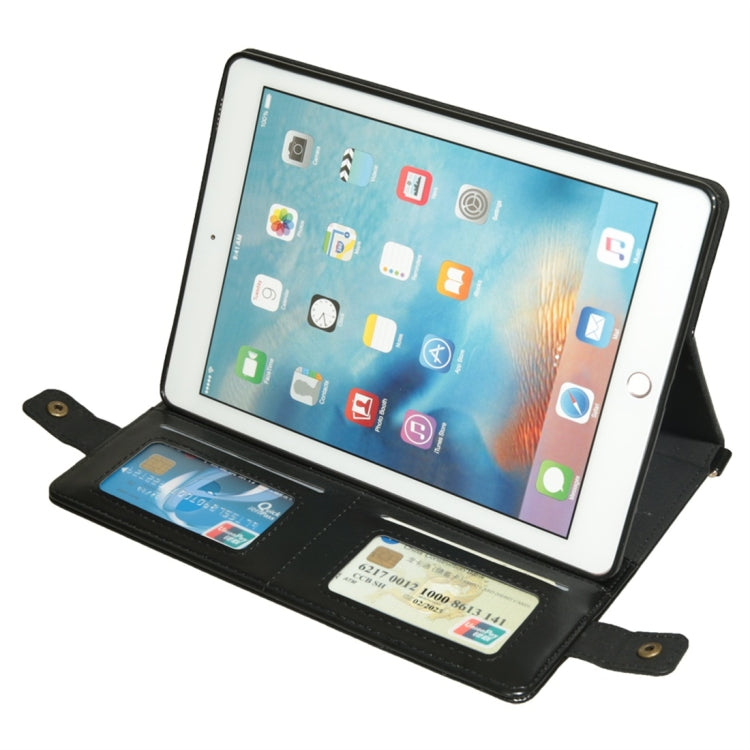 Envelope Horizontal Flip Leather Case for iPad 9.7 inch (2018) & (2017) / Air / Air 2 / Pro 9.7 inch, with Card Slots & Pen Slots & Holder & Wallet & Photo Frame & Shoulder Strap