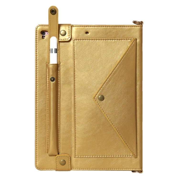 Envelope Horizontal Flip Leather Case for iPad 9.7 inch (2018) & (2017) / Air / Air 2 / Pro 9.7 inch, with Card Slots & Pen Slots & Holder & Wallet & Photo Frame & Shoulder Strap