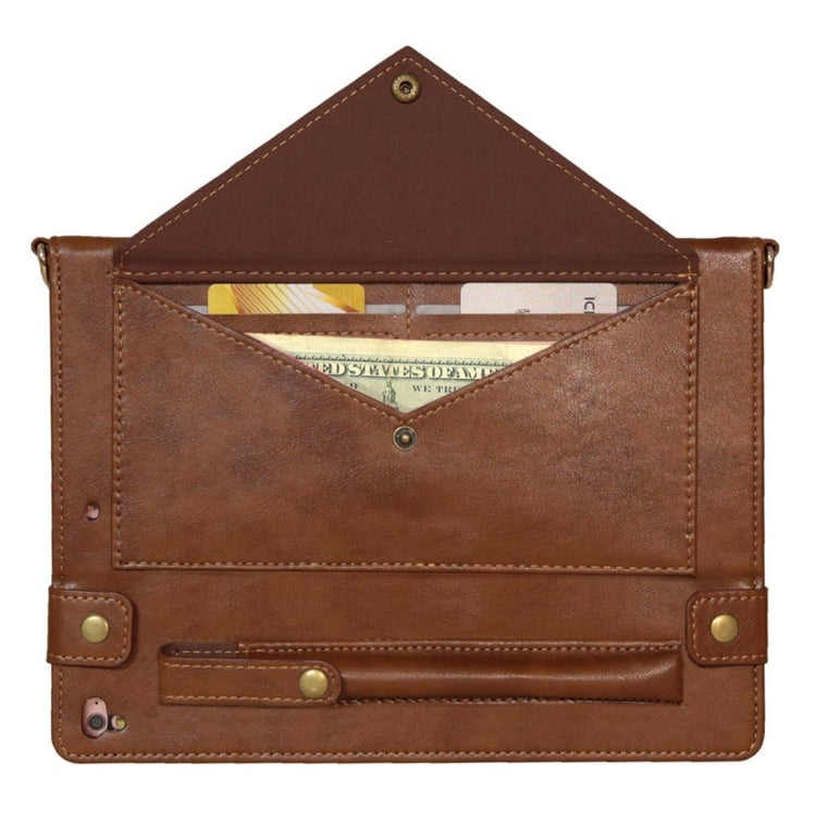 Envelope Horizontal Flip Leather Case for iPad 9.7 inch (2018) & (2017) / Air / Air 2 / Pro 9.7 inch, with Card Slots & Pen Slots & Holder & Wallet & Photo Frame & Shoulder Strap