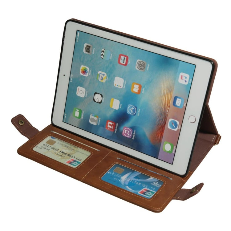 Envelope Horizontal Flip Leather Case for iPad 9.7 inch (2018) & (2017) / Air / Air 2 / Pro 9.7 inch, with Card Slots & Pen Slots & Holder & Wallet & Photo Frame & Shoulder Strap