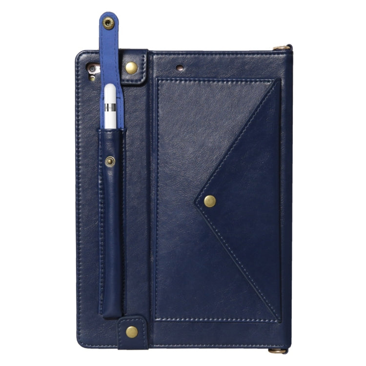 Envelope Horizontal Flip Leather Case for iPad 9.7 inch (2018) & (2017) / Air / Air 2 / Pro 9.7 inch, with Card Slots & Pen Slots & Holder & Wallet & Photo Frame & Shoulder Strap