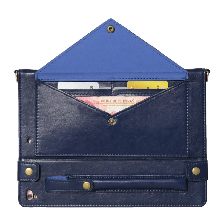Envelope Horizontal Flip Leather Case for iPad 9.7 inch (2018) & (2017) / Air / Air 2 / Pro 9.7 inch, with Card Slots & Pen Slots & Holder & Wallet & Photo Frame & Shoulder Strap