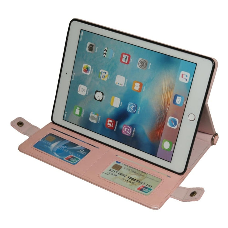 Envelope Horizontal Flip Leather Case for iPad 9.7 inch (2018) & (2017) / Air / Air 2 / Pro 9.7 inch, with Card Slots & Pen Slots & Holder & Wallet & Photo Frame & Shoulder Strap
