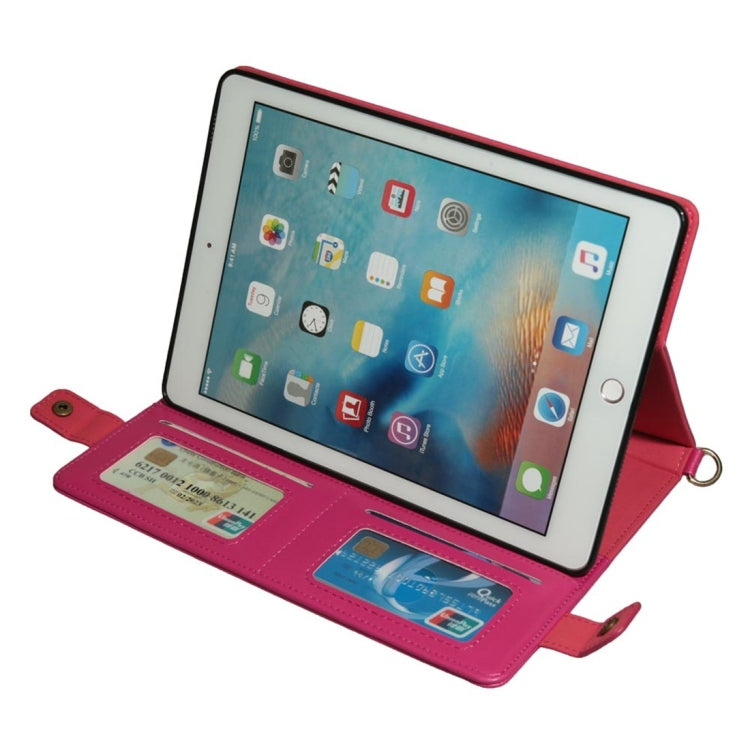Envelope Horizontal Flip Leather Case for iPad 9.7 inch (2018) & (2017) / Air / Air 2 / Pro 9.7 inch, with Card Slots & Pen Slots & Holder & Wallet & Photo Frame & Shoulder Strap