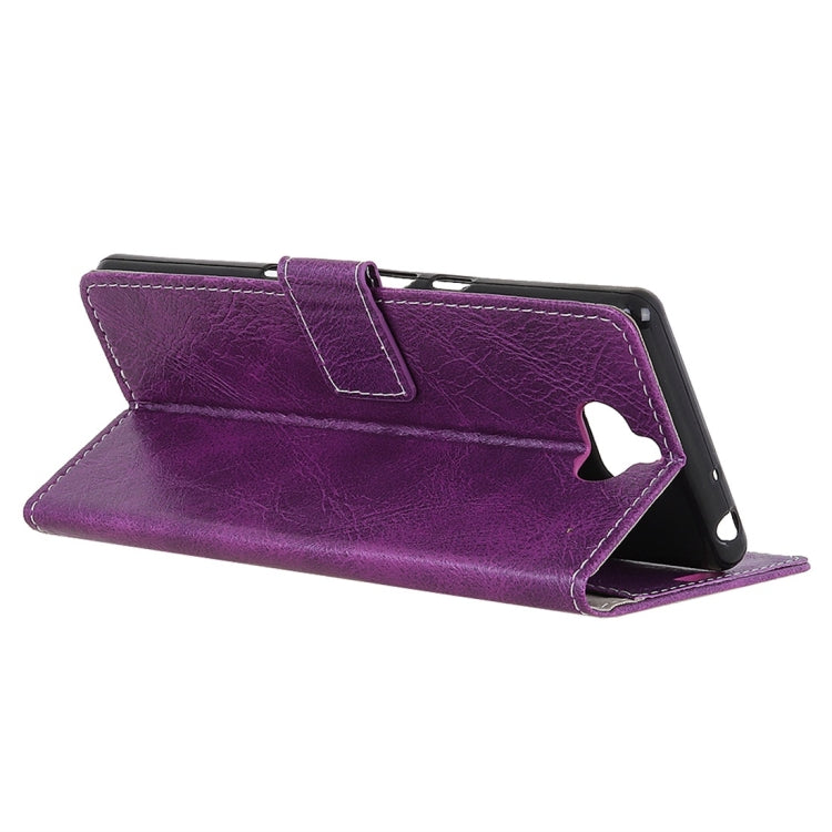 Retro Crazy Horse Texture Horizontal Flip Leather Case with Holder & Card Slots & Wallet & Photo Frame for Sony Xperia 8