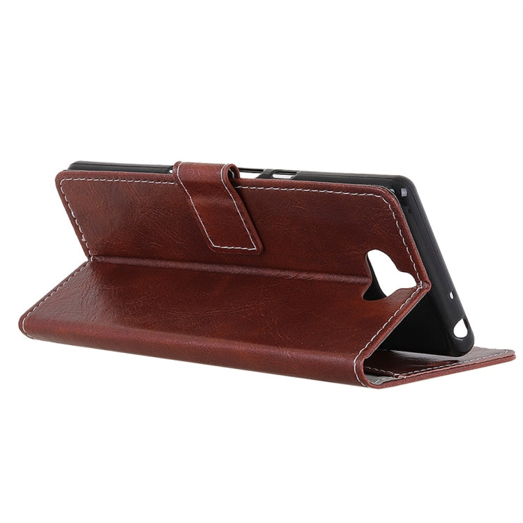 Retro Crazy Horse Texture Horizontal Flip Leather Case with Holder & Card Slots & Wallet & Photo Frame for Sony Xperia 8