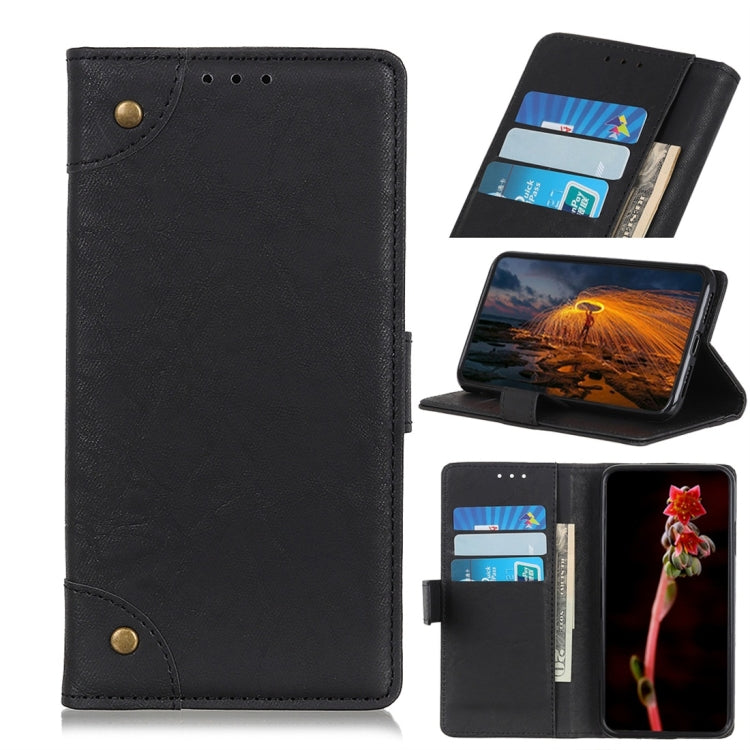 Copper Buckle Retro Crazy Horse Texture Horizontal Flip Leather Case for Sony Xperia 8, with Holder & Card Slots & Wallet