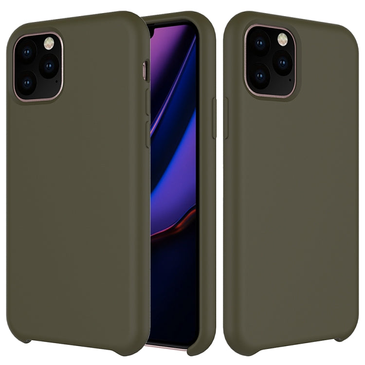 For iPhone 11 Pro Solid Color Liquid Silicone Shockproof Case
