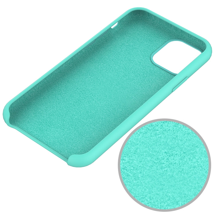 For iPhone 11 Pro Solid Color Liquid Silicone Shockproof Case