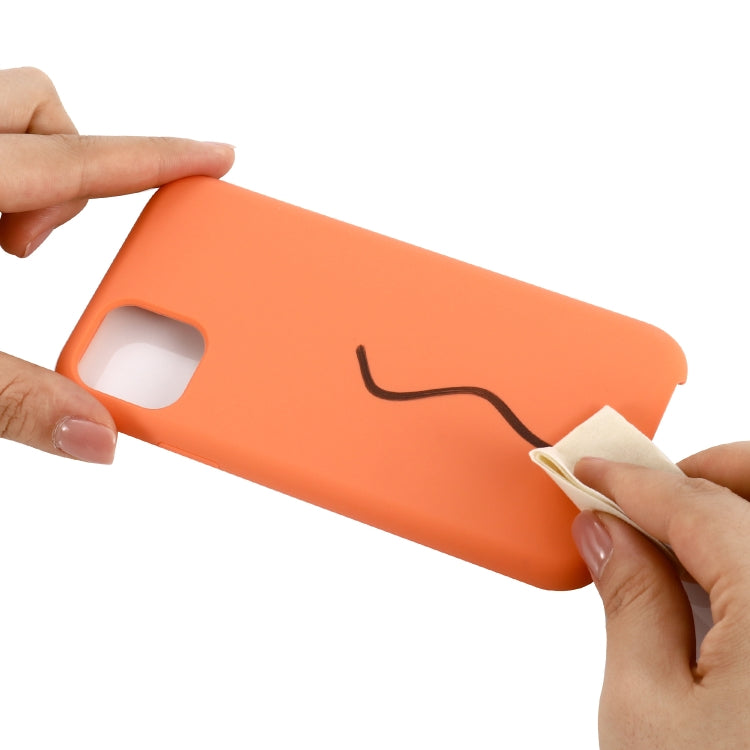 For iPhone 11 Pro Solid Color Liquid Silicone Shockproof Case