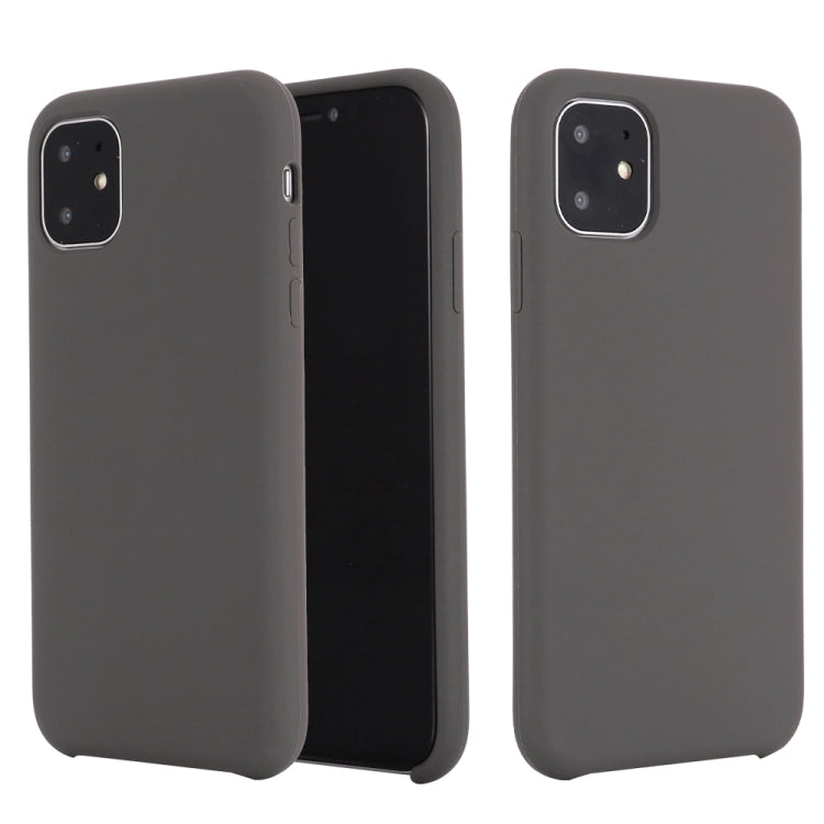 For iPhone 11 Pro Solid Color Liquid Silicone Shockproof Case