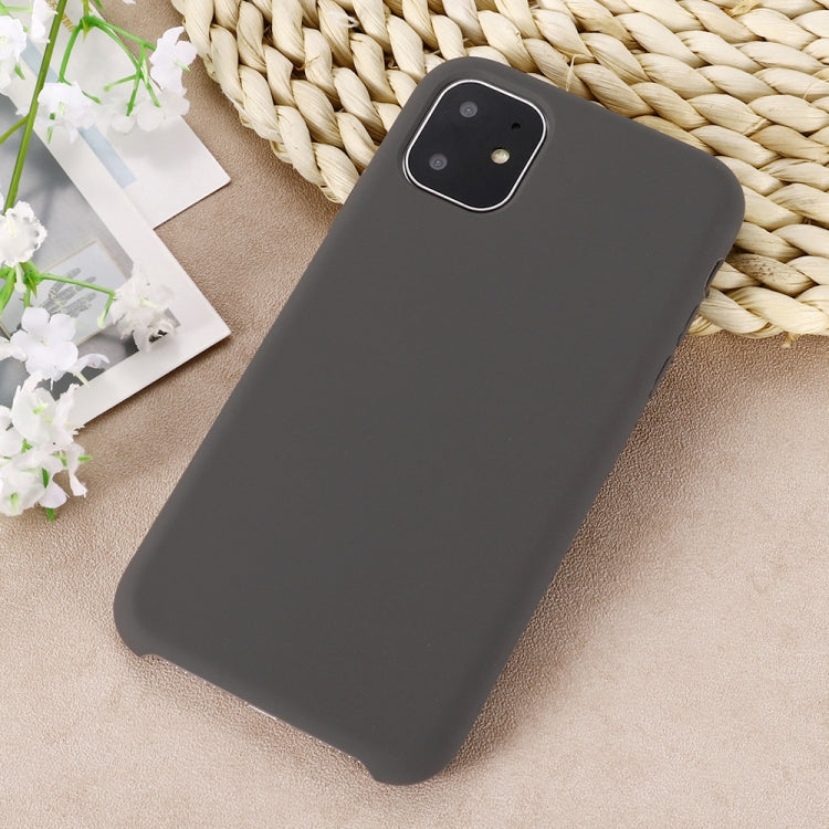 For iPhone 11 Pro Solid Color Liquid Silicone Shockproof Case
