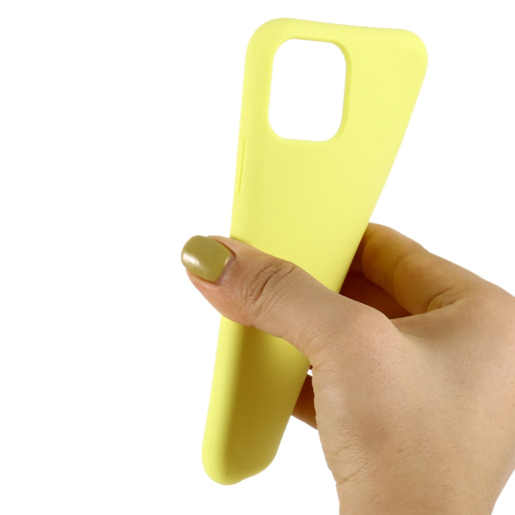 For iPhone 11 Pro Solid Color Liquid Silicone Shockproof Case