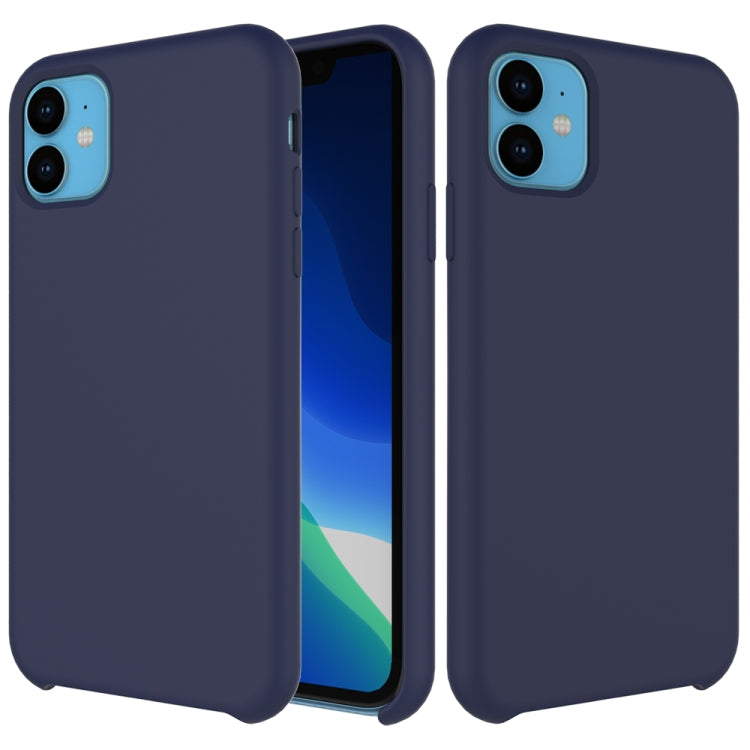 For iPhone 11 Solid Color Liquid Silicone Shockproof Case
